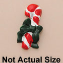9826* ctlf - Candy Cane Green Bow Mini (Left & Right) - Resin Decoration (12 per package)