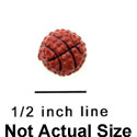 9867 - Basketball Textured Mini - Resin Decoration (12 per package)