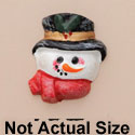 9892 ctlf - Snowman Face Mini - Resin Decoration (12 per package)