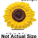 9963 - Flower Sunflower Yellow Medium - Resin Decoration (12 per package)