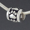 SS1021 tlf - Wide Paws Spacer - Sterling Silver Large Hole Bead (1 per package)
